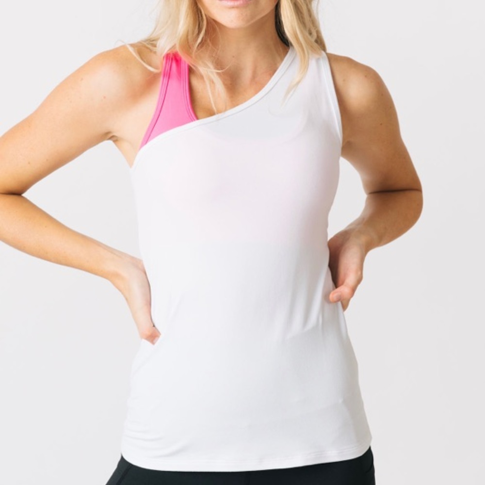Zyia White one strap Tank! Never used!